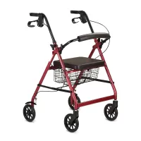 Ходунки-роллаторы Армед KR966LH с сиденьем, корзиной и повышенной грузоподъемностью до 120 кг