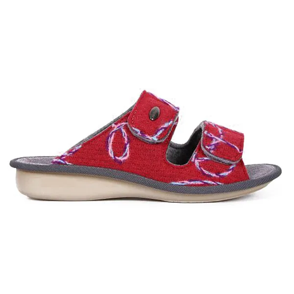 Тапочки ортопедические Luomma LM-809.033, цвет вязь бордо 