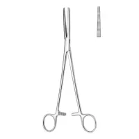 Зажим кровоостанавливающий гинекологический зубчатый прямой №3 220 мм Hilbro 14.0315.22