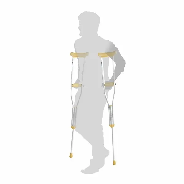 Костыли подмышечные алюминий без УПС р.М (на рост 155-180см) Симс 10022 (пара) 