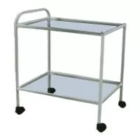 Стол процедурный передвижной с двумя полками СПп-01-МСК (полки-стекло, МСК-501-01М)