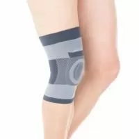 Бандаж компрессионный на коленный сустав Тривес Т-8520/Т.44.05 с силиконовым кольцом, серый 