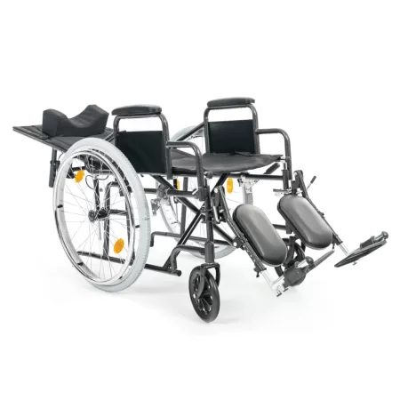 Кресло-коляска МЕТ PARTNER с регулировкой угла наклона спинки и подножек, ширина сиденья 45 см, колеса пневматические