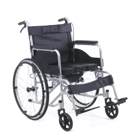 Кресло-коляска MET STADIK 200 WC, артикул 17316, с санитарным оснащением, сиденье из кожзама, ширина сиденья 42 см, колеса пневматические