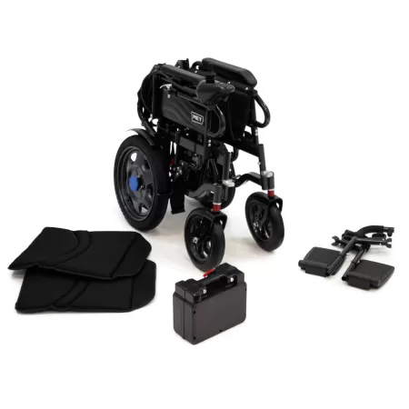 Кресло-коляска с электроприводом MET START 100, артикул 20701, ширина сиденья 44 см, колеса пневматические