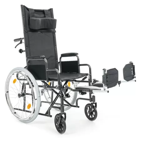 Кресло-коляска МЕТ PARTNER с регулировкой угла наклона спинки и подножек, ширина сиденья 45 см, колеса пневматические