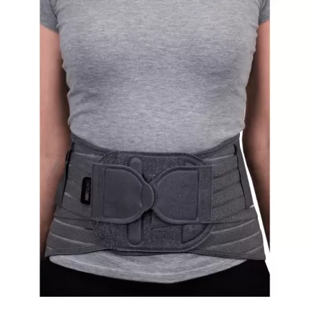 Корсет пояснично-крестцовый ОРТОНИК ПР-314 (стандарт), высота 25 см, 6 гибких ребер жесткости, серый