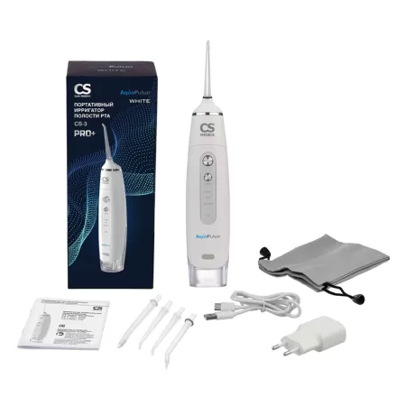 Ирригатор полости рта портативный CS Medica AquaPulsar CS-3 PRO+ White