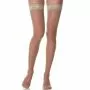 Чулки компрессионные Ergoforma 221 женские 2 класс компрессии с закрытым носком и кружевной резинкой полупрозрачные телесные 