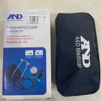 Тонометр механический на плечо AND UA-100 c манжетой 22-32 см и встроенным стетоскопом б/у %