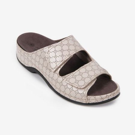 Сабо ортопедические женские Luomma LM-701.002A кожаные, цвет ажур бежевый