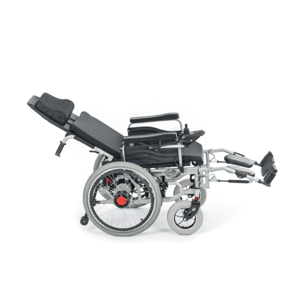 Кресло-коляска с электроприводом MET COMFORT 42, артикул 20504, складная, с регулировкой угла наклона спинки и подножек