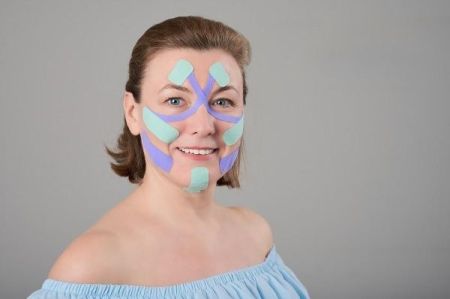 Кинезио тейп для лица BBalance Super Soft 2,5см*5м два рулона в упаковке, хлопок 
